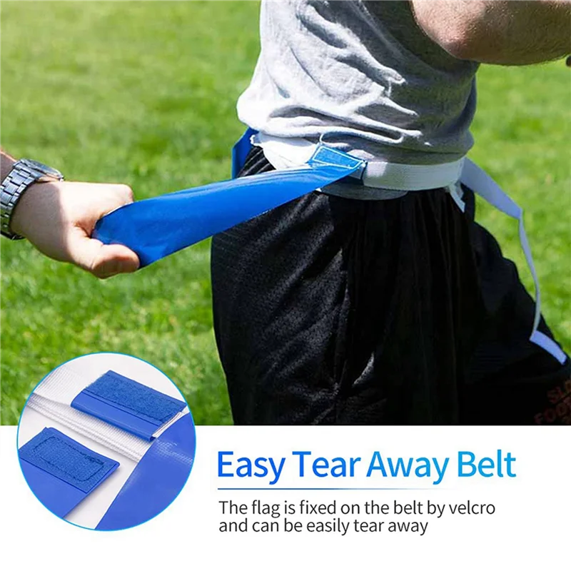 Juego de fútbol con bandera, juego de cinturones y banderas de fútbol con bandera de 20 jugadores, juego completo de entrenamiento para interiores y exteriores, Kit de cinturones de fútbol-B60B