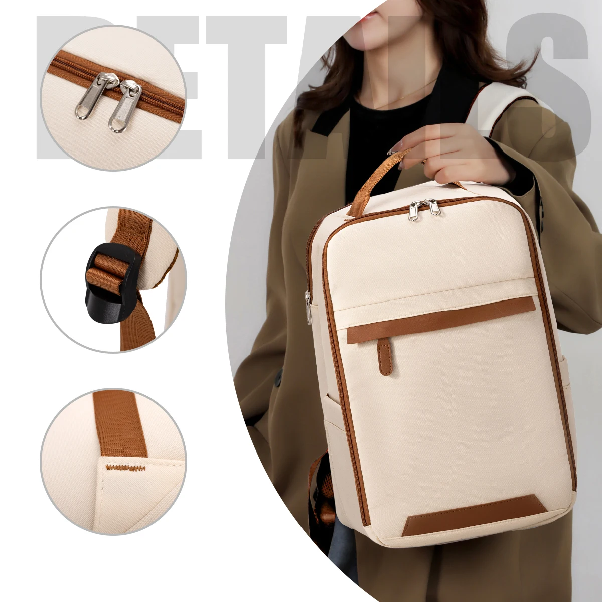 Rucksack mit großem Fassungsvermögen, multifunktionaler Gepäckrucksack, Reise-Computertasche für Studentinnen, gut aussehender Geschäftsreise-Rucksack, Boarding, kostenloser Versand für Flugzeit
