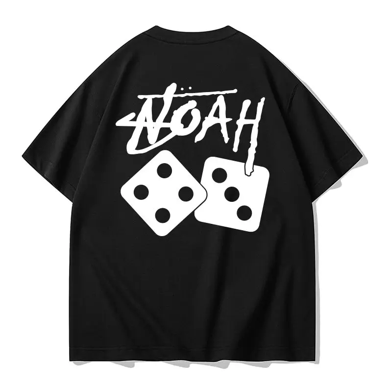 NOAH CITY Short Sleeve T-Shirt Men's 2024 New Summer Loose American Large Dice LOGO T-Shirt Clothes Men's Fashion Trend