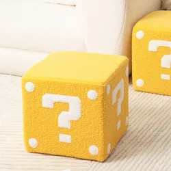 Trend Entrance Door Small Stool Chair Cute Creativity Square Sofa Stool Furniture Question Mark, Mahjong, Xx Shape