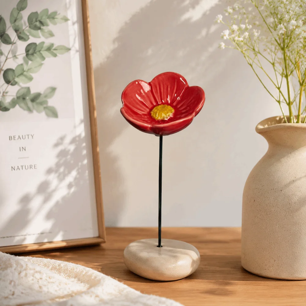 3pcs Colorful Bee Butterfly Water Dispenser Garden Decoration Ceramic Insect Drinking Cup Gifts DIY Artificial Flower