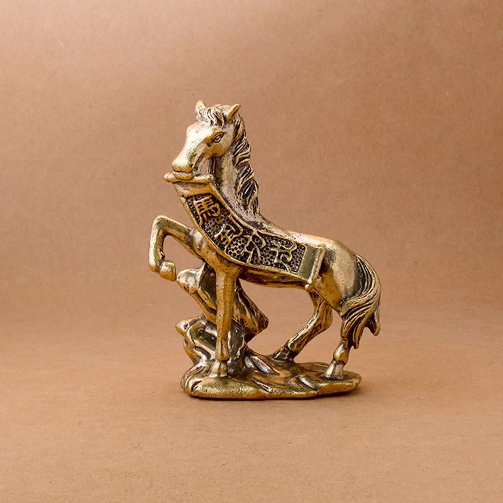 Brass Horse Ornament Artwork Desktop Ornament for Cafe Tea House Living Room