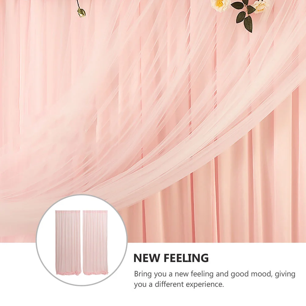 2 pçs romântico cadeira de casamento volta fio cortina chiffon cachecol organza gaze decorativa