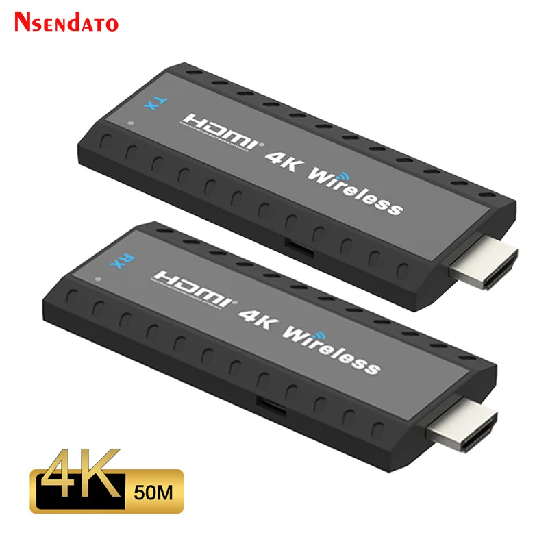 

Wireless HDMI-Compatible Extender Kit 4K 1080P 50m Wireless Extender HDMI Video Transmitter and Receiver Kit for PS4 PC Monitor