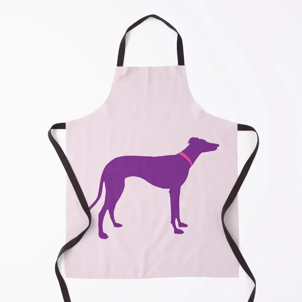 

Purple sighthound silhouette Apron Waterproof Kitchen For Women Restaurant Kitchen Things And For Home Apron