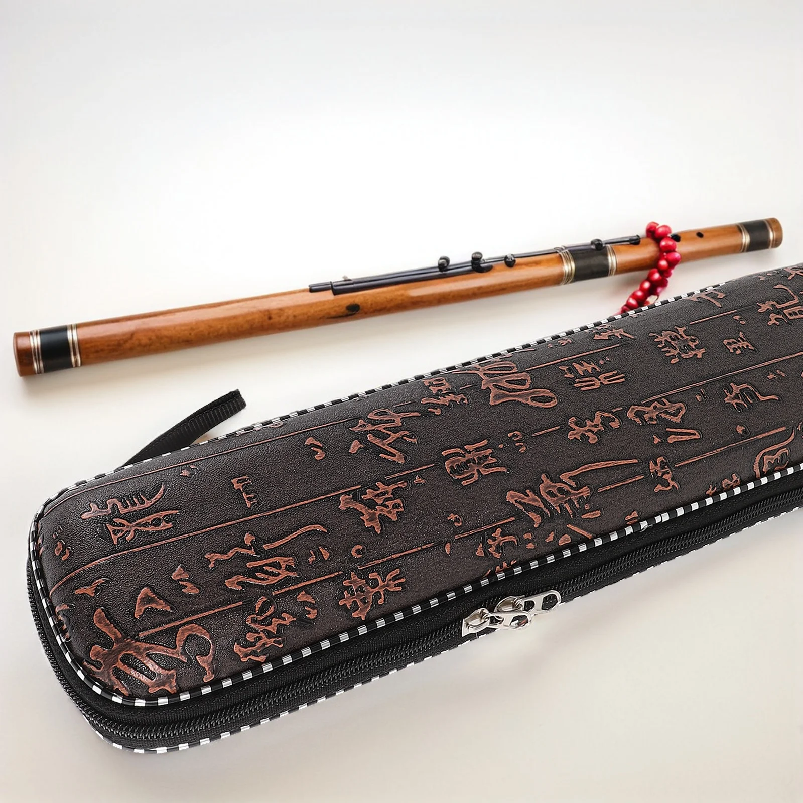 

Waterproof Bamboo Flute Storage Case F Key Sectional Organizer Protective Carry Bag Lightweight Travel Instrument Case