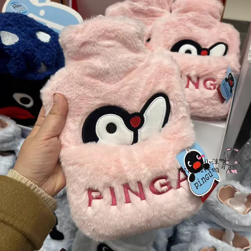 

New Pingu Penguin Hot Water Bottle For Women Home Use Cartoon Warm Belly Heating Pad Fillable Plush Toy For Winter Season
