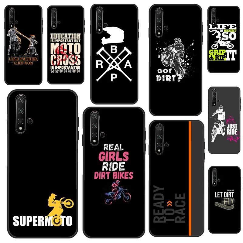 Corrida de motocicleta motocross esporte para huawei honra 50 companheiro 20 lite p40 p30 p20 pro nova 9 p inteligente 2019 8x 9x 10i caso telefone