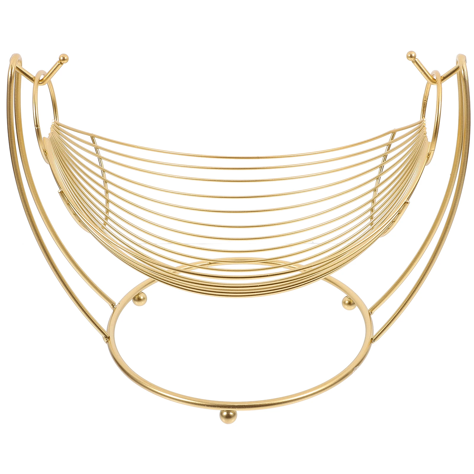 

Metal Wire Fruit Basket Hollow Out Large Capacity Countertop Storage Snack Organizer Reusable Decorative Wire Basket for Kitchen