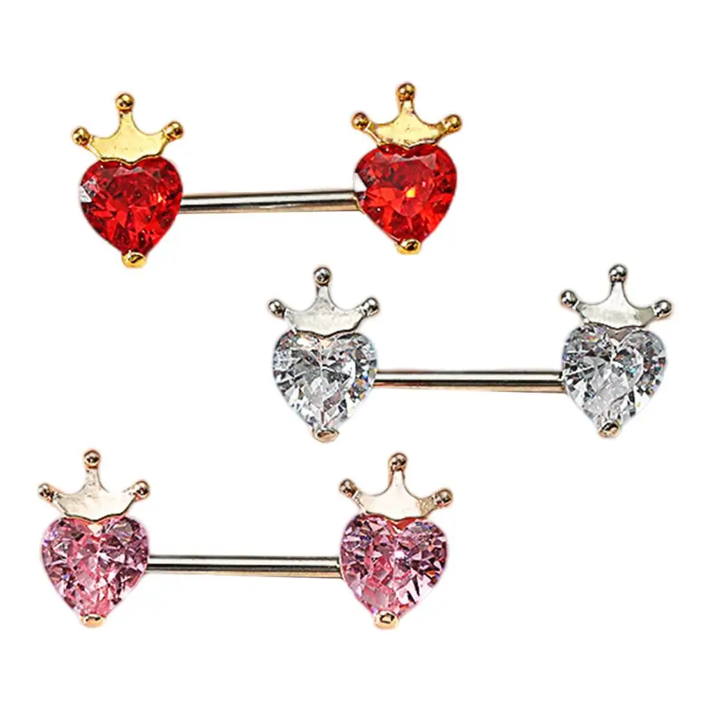 3Pcs Zirconia Barbells Rings Tongue Rings Jewelry, Versatile Applications