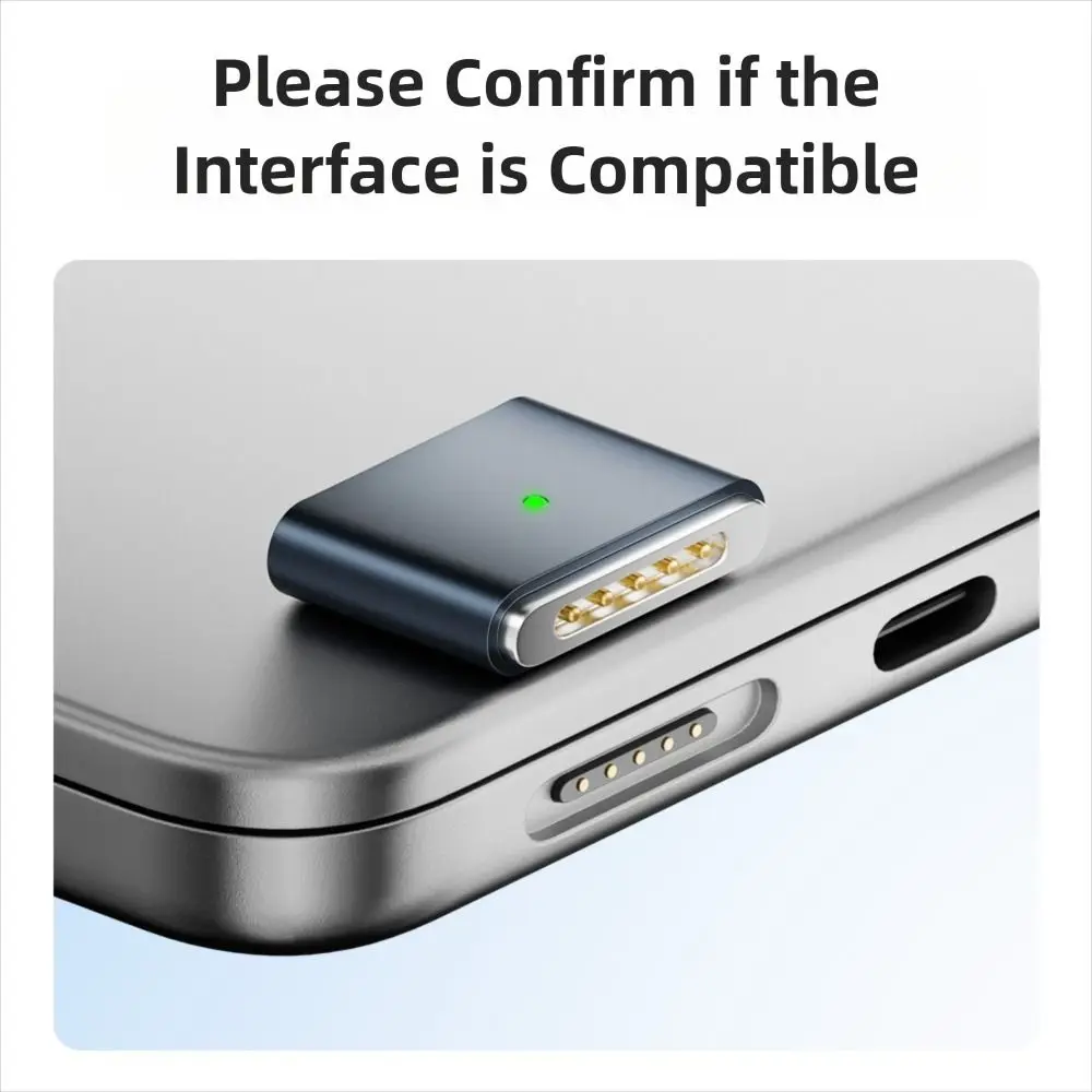 PD 100W USB Type-C Converter Indicator Light Aluminum Alloy Laptop Connector Quick Charge for MacBook Air/Pro 13 14 15 16