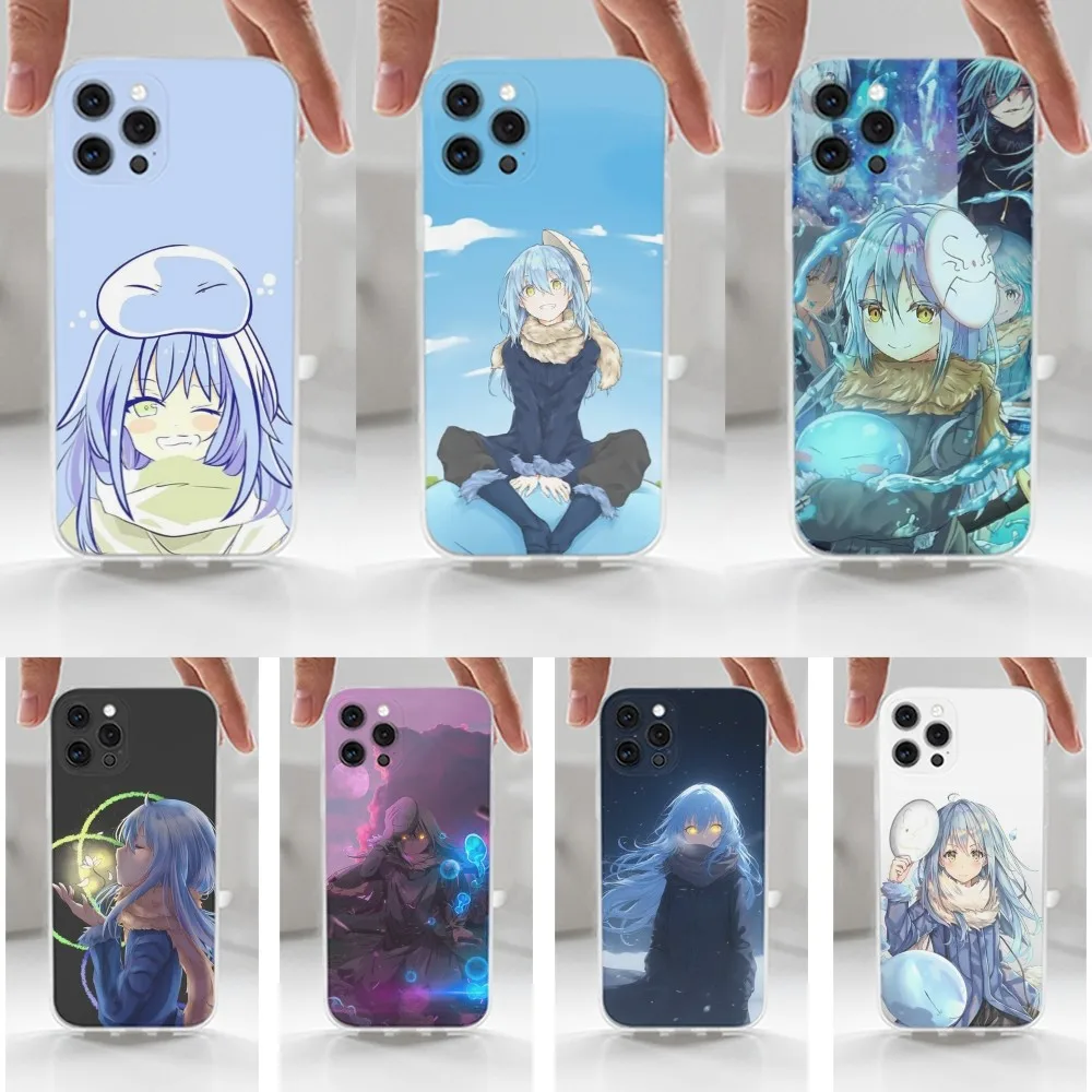 Tensei S-Slime Anime R-Rimuru Case For iPhone 16,15,14,13,12,11 Plus,Pro,Max,XR,XS,X,7,8 Plus,SE,Mini,Transparent,Silicone Case