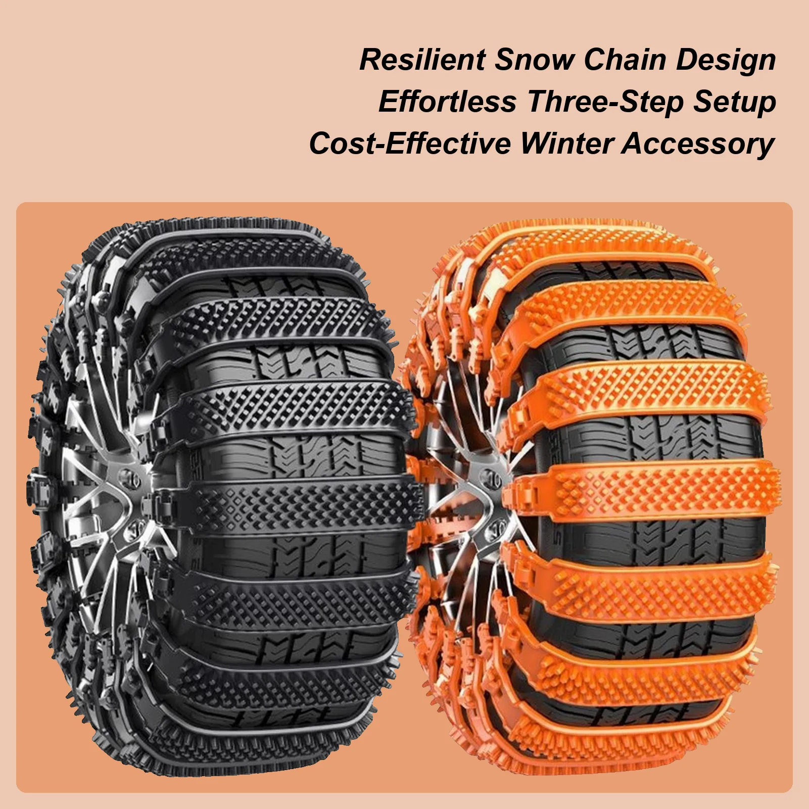 Chaînes à neige pour pneus de voiture, câbles antidérapants robustes, 5 pièces, attaches à fermeture éclair antidérapantes, chaîne pour pneus de voiture, véhicule, Scooter automobile