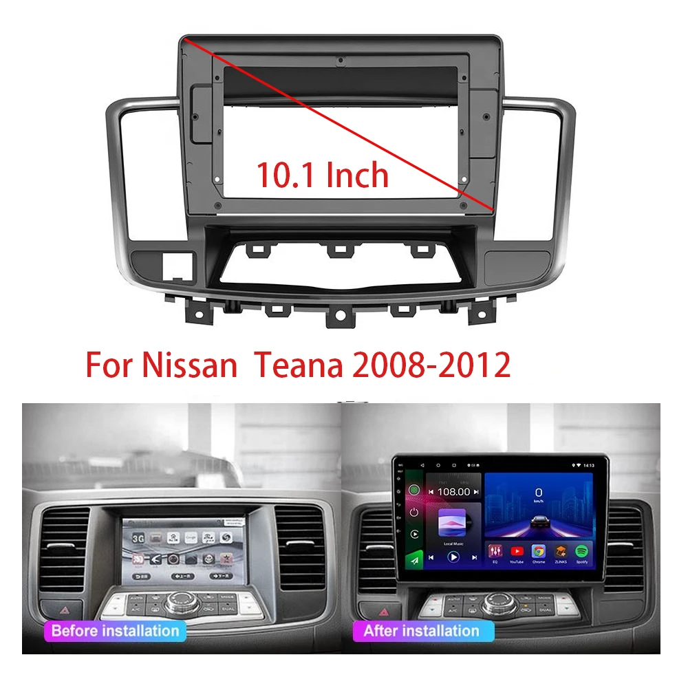 

10.1Inch Car Fascia For NISSAN TEANA Altima 2008-2012 Double Din Car Dvd Frame Install Dash Kit Audio Fitting Adaptor Dash Panel