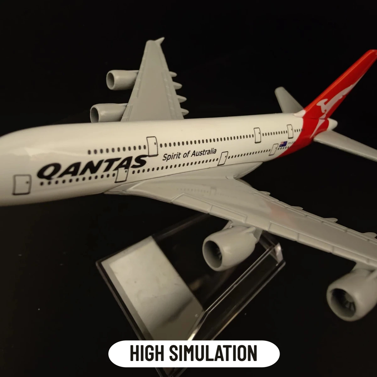 Scale 1:400 Metal Aircraft Model, Qantas A380 Airplane Diecast Plane Aeroplane Home Office Decor Mini Moto Toys for Boy