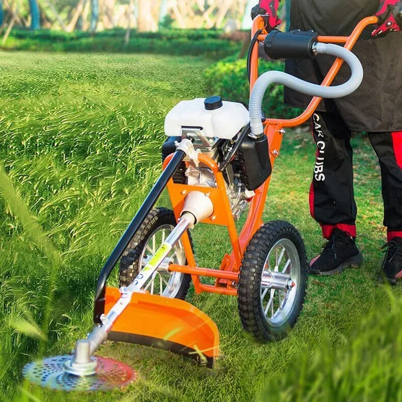 Lawn Mower Engine Gasoline Grass Trimmer Agricultural Weeding Machine  4 stroke Grass Cutter Ditching Machine