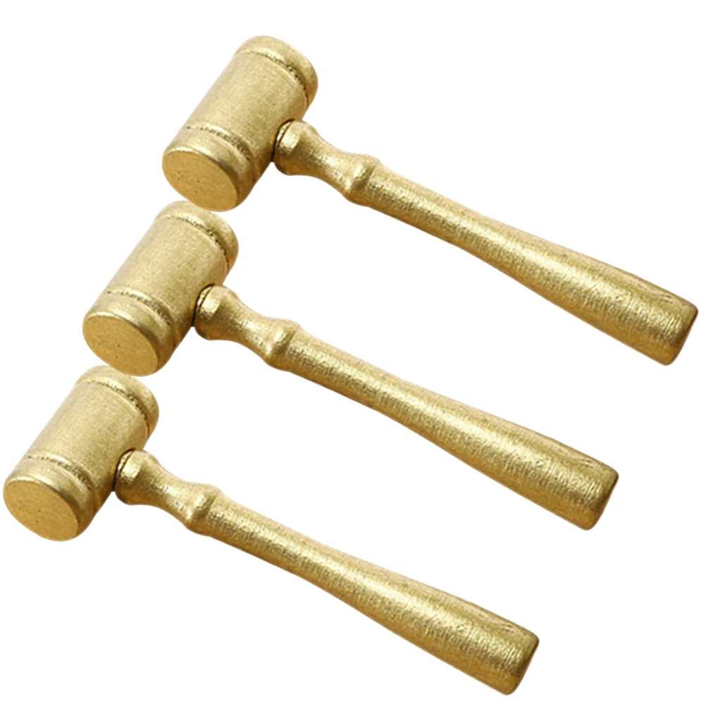 

3pcs Golden Wooden Gavel Auction Sale Judge Gavels Court Child Mini Wooden Judge Gavel Play Decorative HammerWooden Mallet