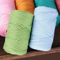 Chunky Cotton T-shirt Yarn, Thick Thread for Knitting, Handwork, Purse Bag, Basket, Polyester Fiber, Colorful Wool, 400g