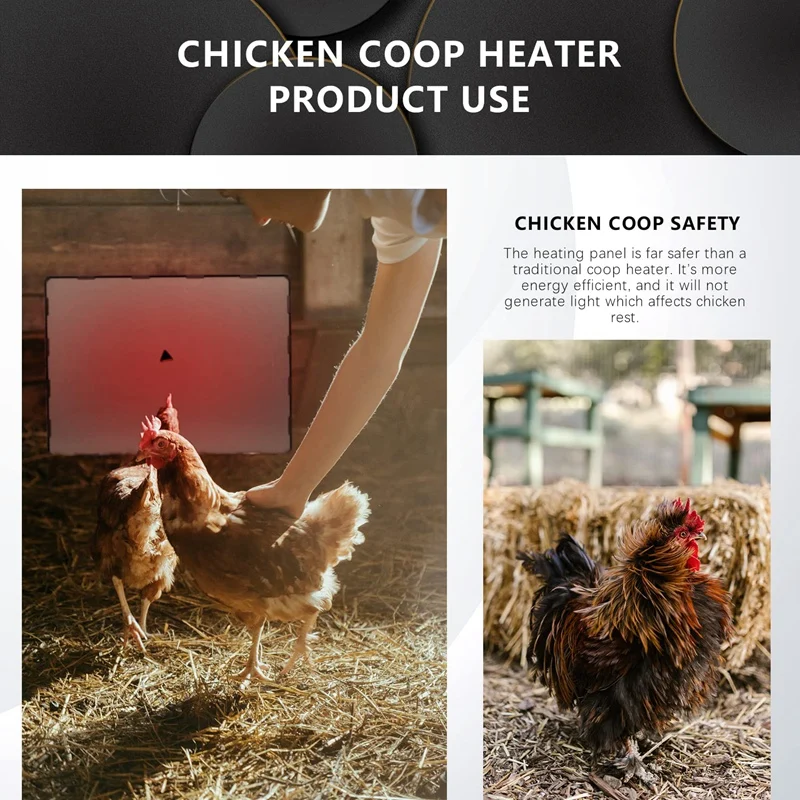 Enhanced Chicken Coop Heater Chicken Heater Chicken Heat Coop Heater Heating Panel For Chicken US Plug Easy To Use