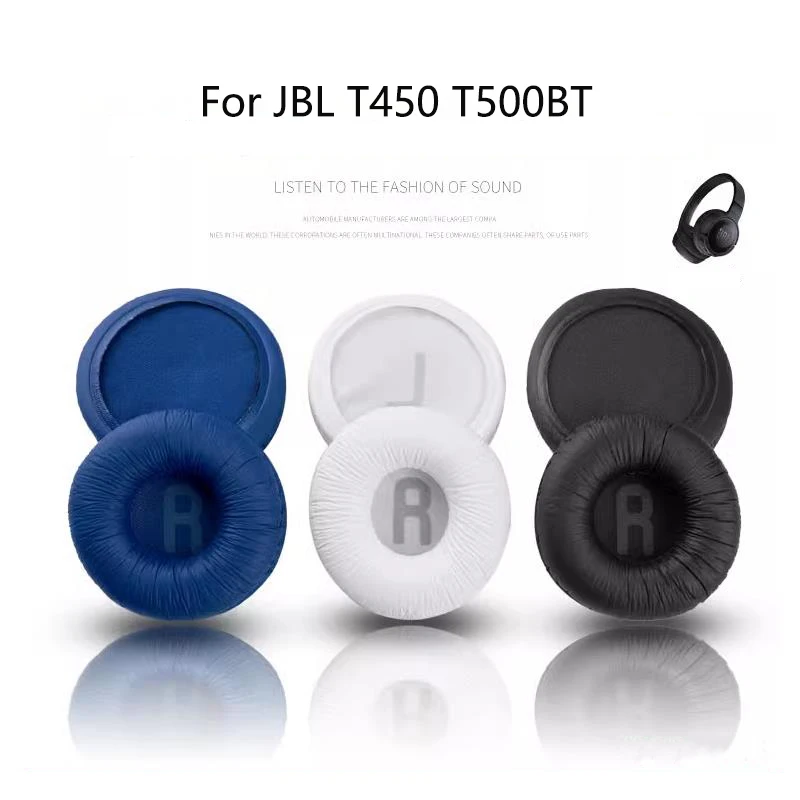 70mm Leather Ear pads For JBL T450 T500BT Tune600BTNC Black Foam pad 7cm Headphone Sponge Covers Earpads cushion Replacement