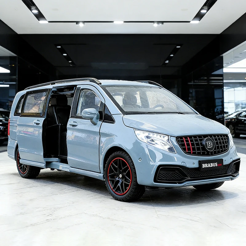 Металлическая модель автомобиля 1:24 B30S MPV, литая под давлением, со звуком и светом, игрушка для детей Металлическая модель автомобиля 1:24 B30S MPV, литая под давлением, со звуком и светом, игрушка для детей