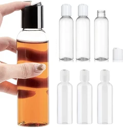 30Pcs 30/50/60/100ml Refillable Squeezable Plastic PET Bottles Clear Containers W/ Disc Cap For Travel Toiletries Lotion Shampoo