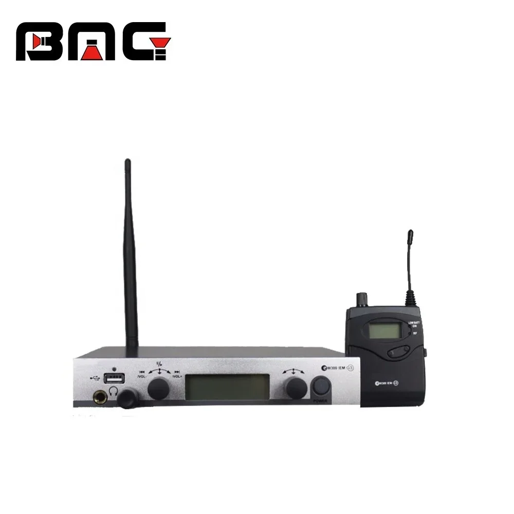 BMG IEM 300 G3 Беспроводная система внутриушного монитора UHF Стереосистема IEM Мониторинг сцены для живого звука
