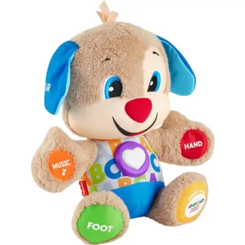 Fisher-Price Baby and Toddler Toy Laugh and Learn Smart Stages Puppy Musical Plush with Lights and Phrases for Infants Ages 6+