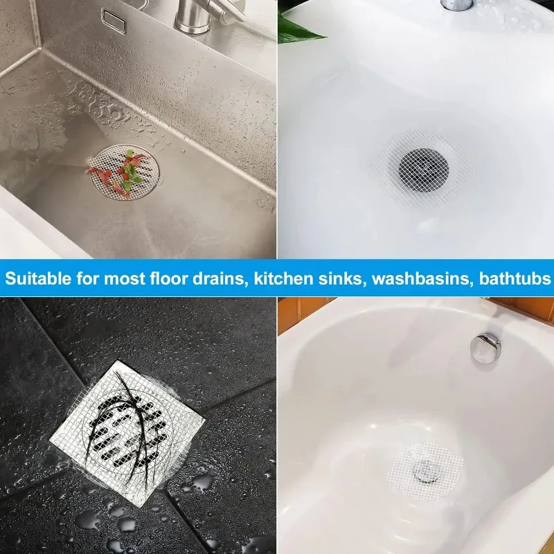 Disposable Floor Drain Sticker Kitchen Sink Strainer Drain Cover Patch Bathroom Shower Hair Catcher Stopper Anti-Clogging Filter