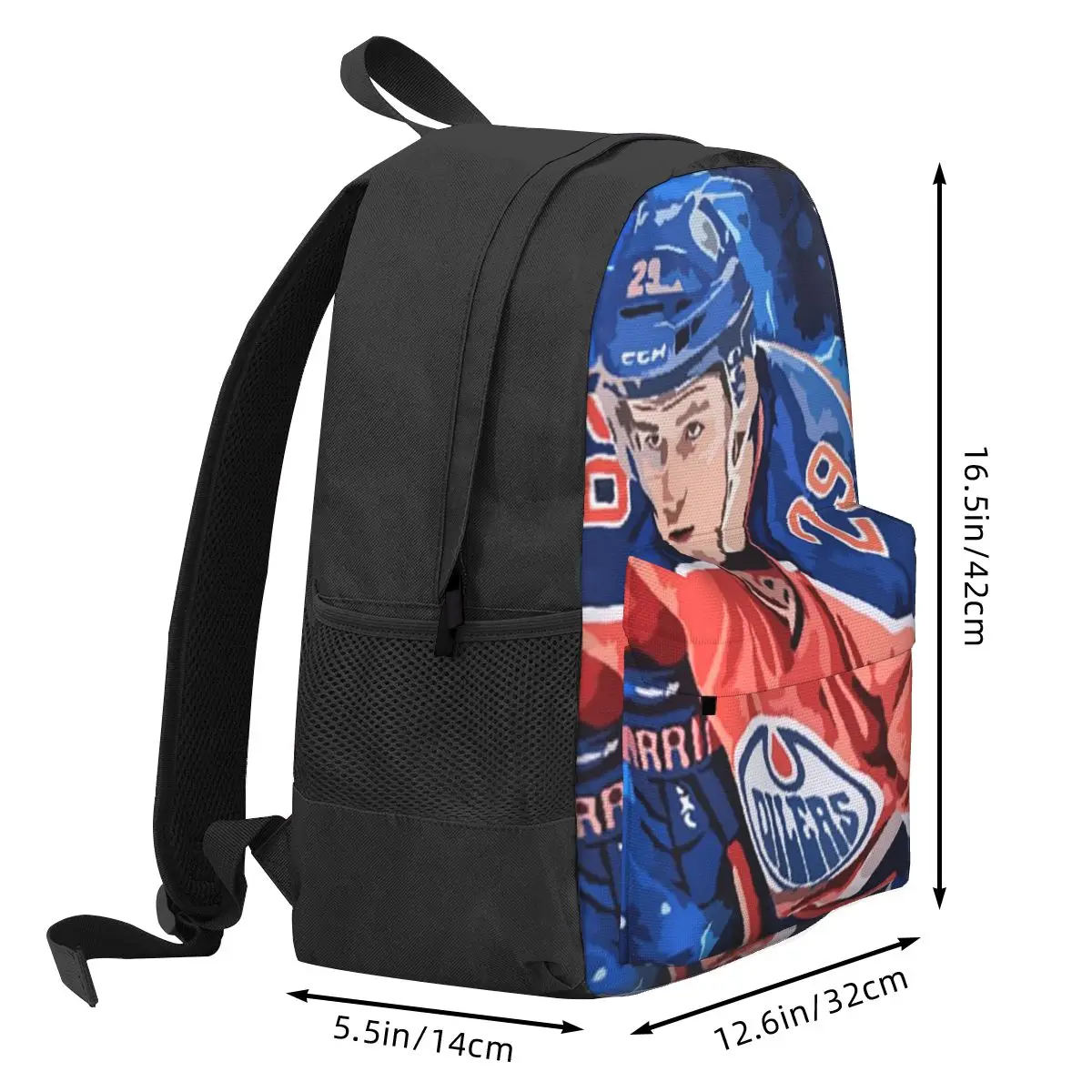 Connor McDavid 97 For Edmonton Oilers FansBackpack Student BookBag Children School Bag Computer Shoulder Bags for Boys Girls