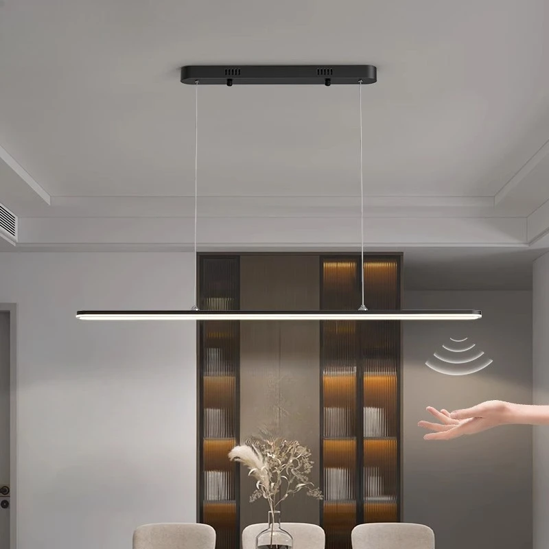 One-word dining room chandelier hand sweep induction lift modern minimalist designer minimalist led living room