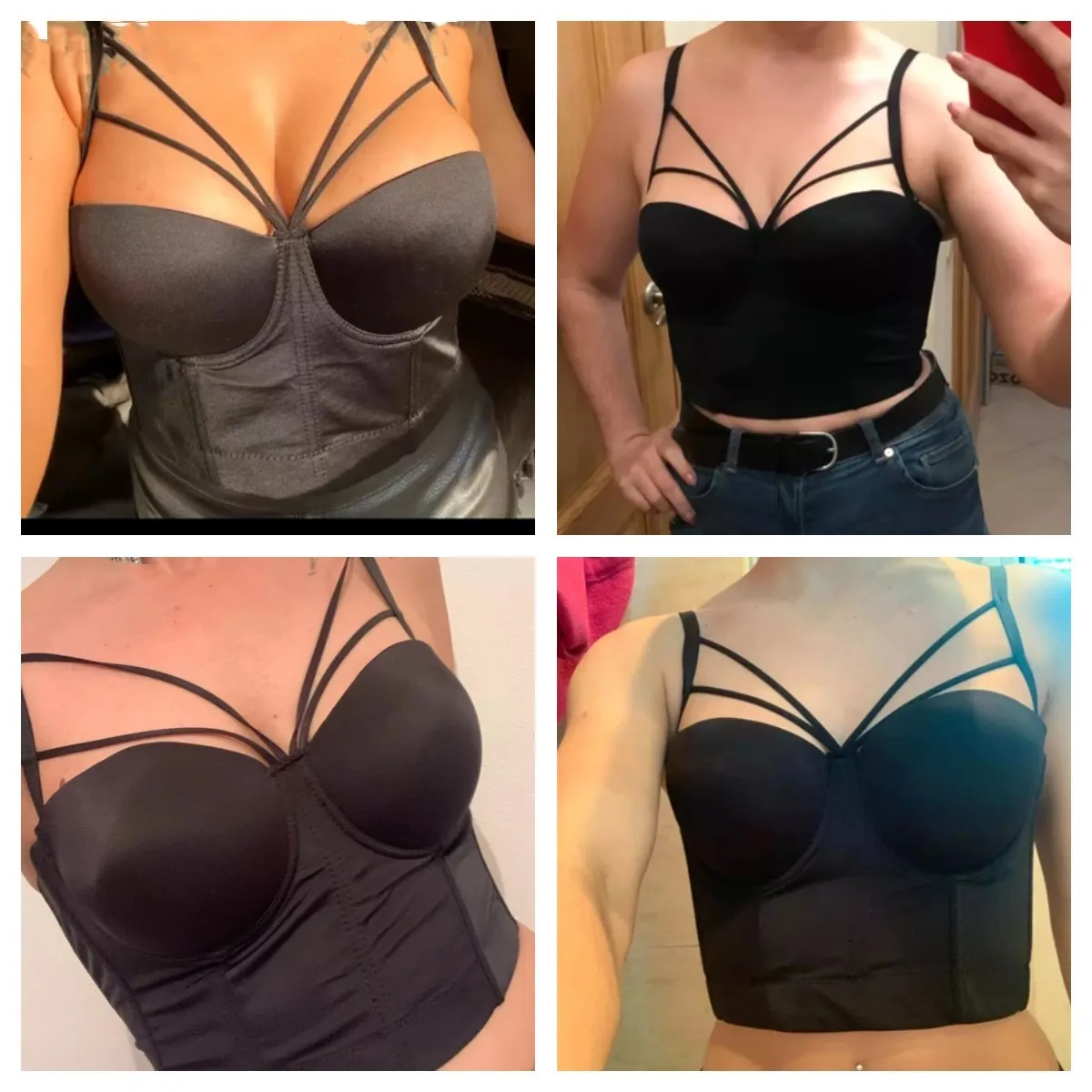 Plus Size S-3XL Sexy Hollow out Women Corset Lady Bralette Girl Party Strap Push Up Bustier Multi Color Crop Top Female Bra Vest