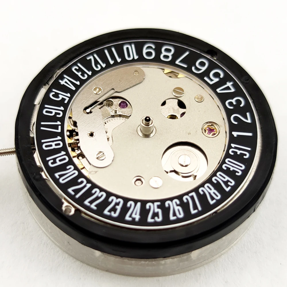 

Китайский механизм NH35, черный, с указателем даты на 6 часов, может заменить японский механизм NH35, календарь, высокая точность, автоматический NH35A