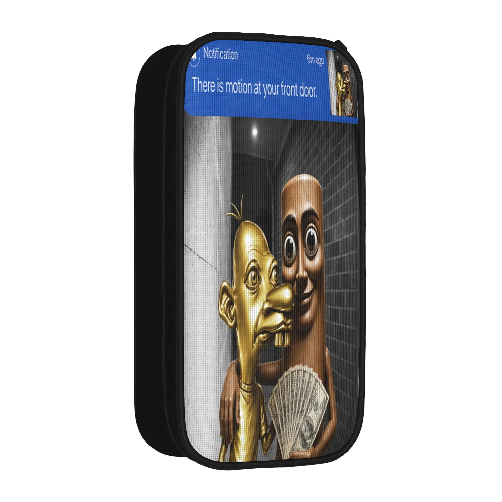 There is Motion at Your Front Tung Tung Tung Sahur Money Pencil Case School Pencil Cases Kids Cool Large Capacity Pencil Bag