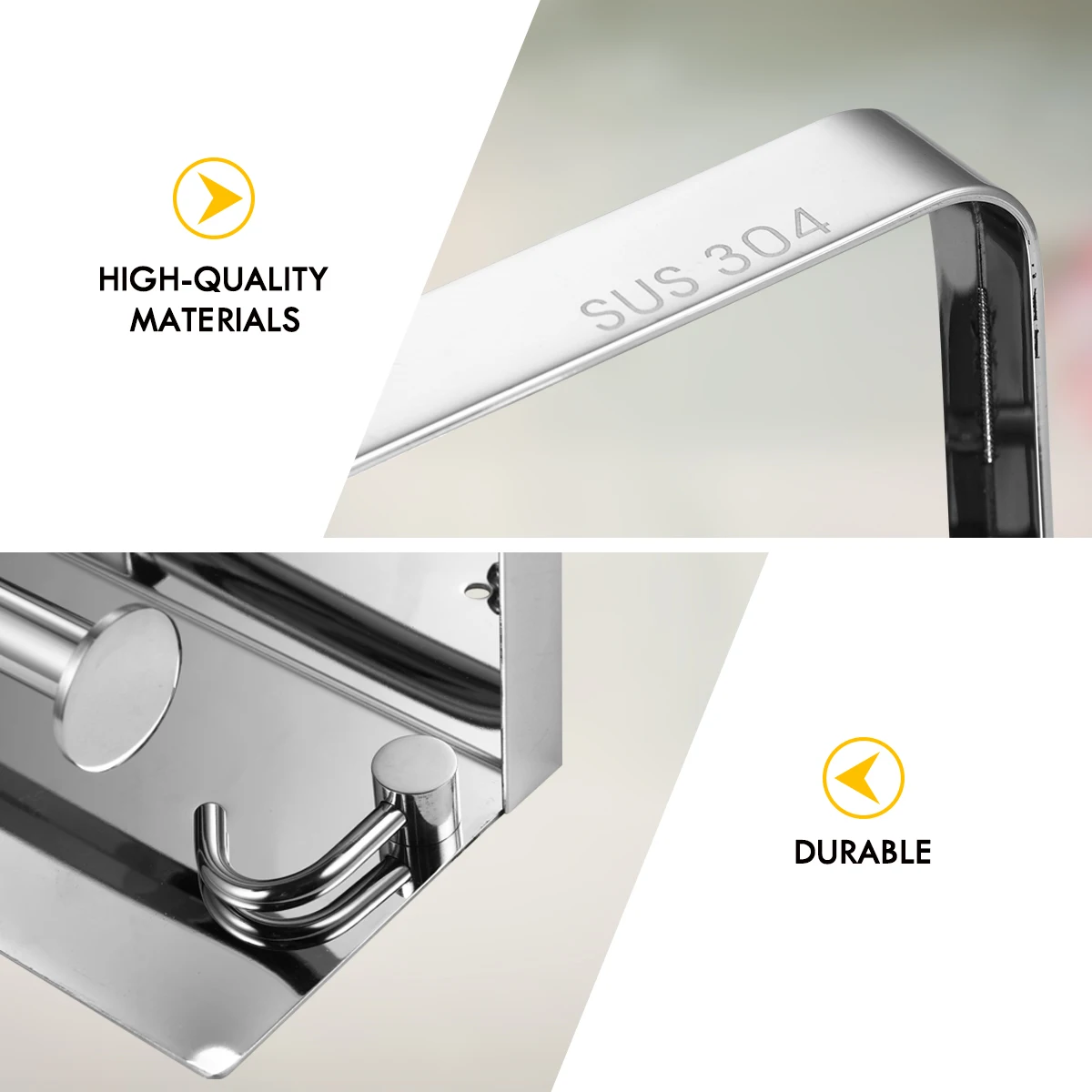 

1pcs Stainless Steel Tissue Holder Roll Paper Storage Mounted Punch Free Paper Dispenser Easy Install Napkin