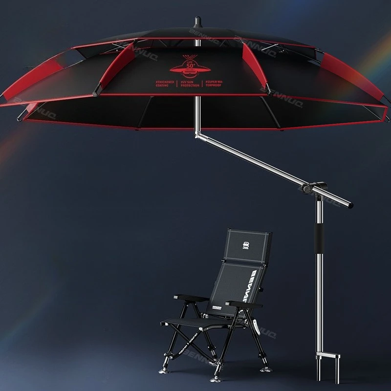 

2026 New Fishing Umbrella Universal Large Heavy Rain Proof Cane Pole Outdoor Sun Shelter Scratch Resistant Durable for Fishing