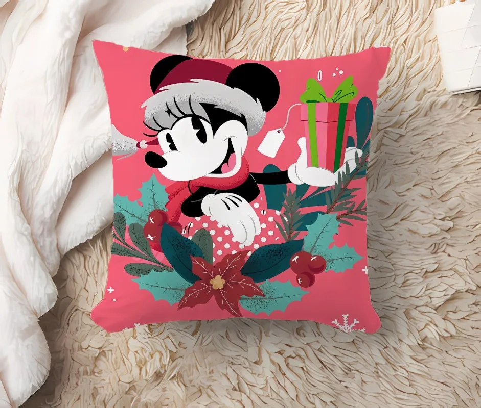 ميكي ماوس عيد الميلاد المخدة لطيف أنيمي المخدة غرفة المعيشة أريكة أفخم وسادة جناح غرفة المنزل الطرف الديكور عيد الميلاد