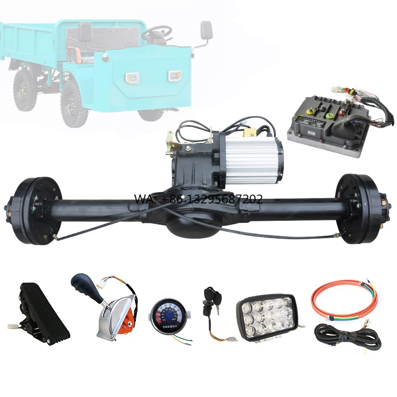 

Комплект для переоборудования: 123 см, 60-72В, 5 кВт, PMSM, 2 скорости, задний мост с подвеской, контроллер, 2,5 тонны, для инженерного электрического трицикла, с масляным тормозом