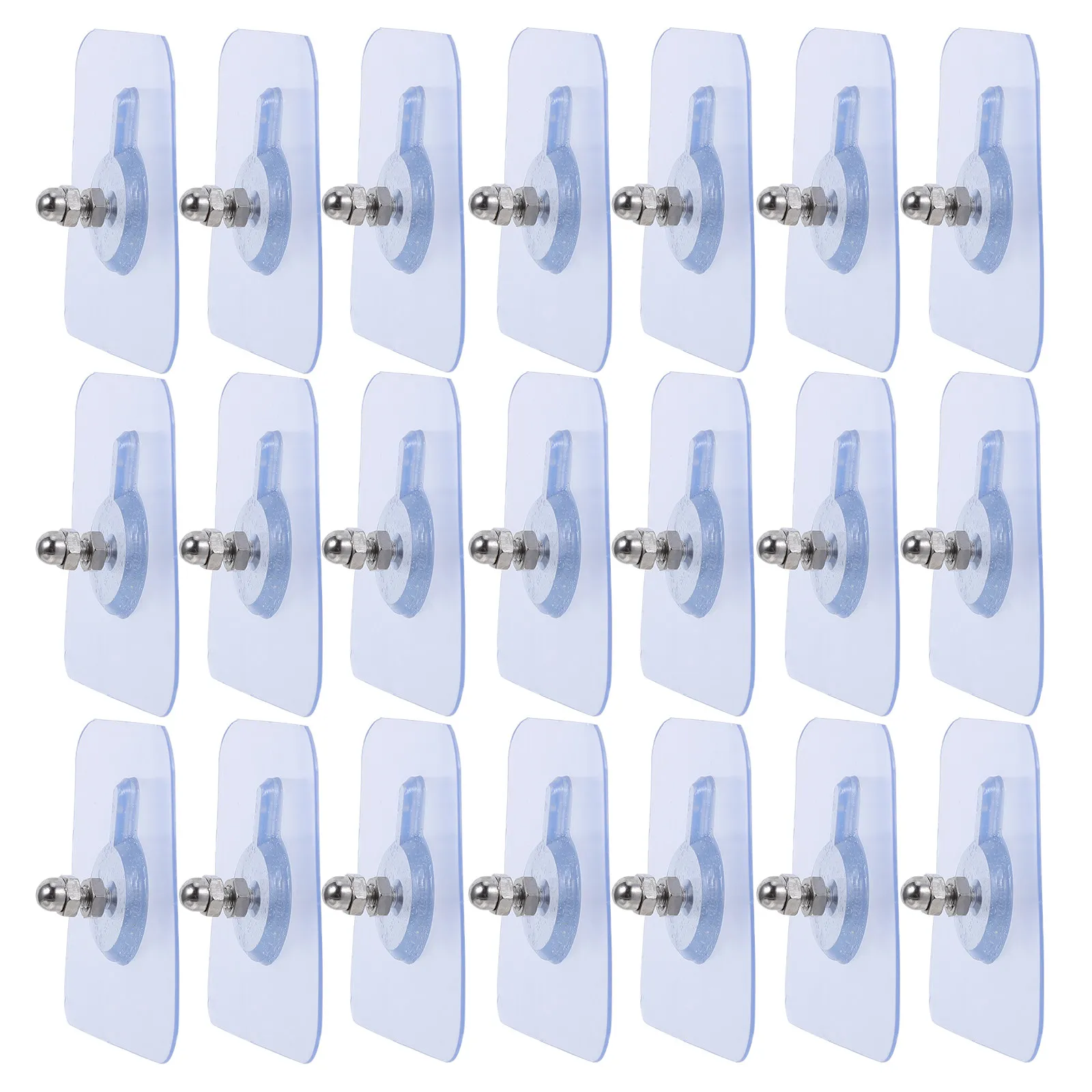 50Pcs Wall Hangers No Drill Adhesive Hooks Transparent Punch-Free Removable Hooks for Pictures Towels Purses Damage Free Stick