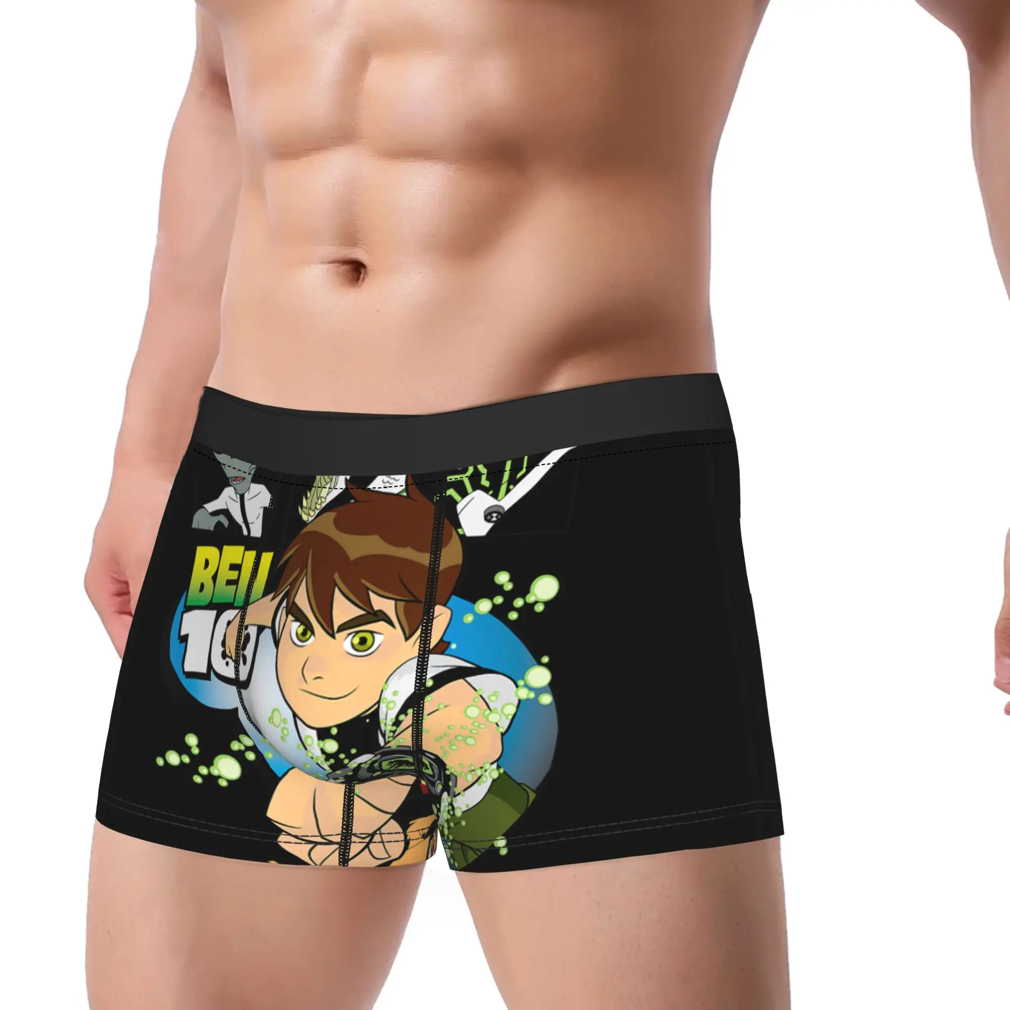 Ben 10 Aliens Underwear  Classic Panties Customs Shorts Briefs For Men 3D Pouch Plus Size Trunk