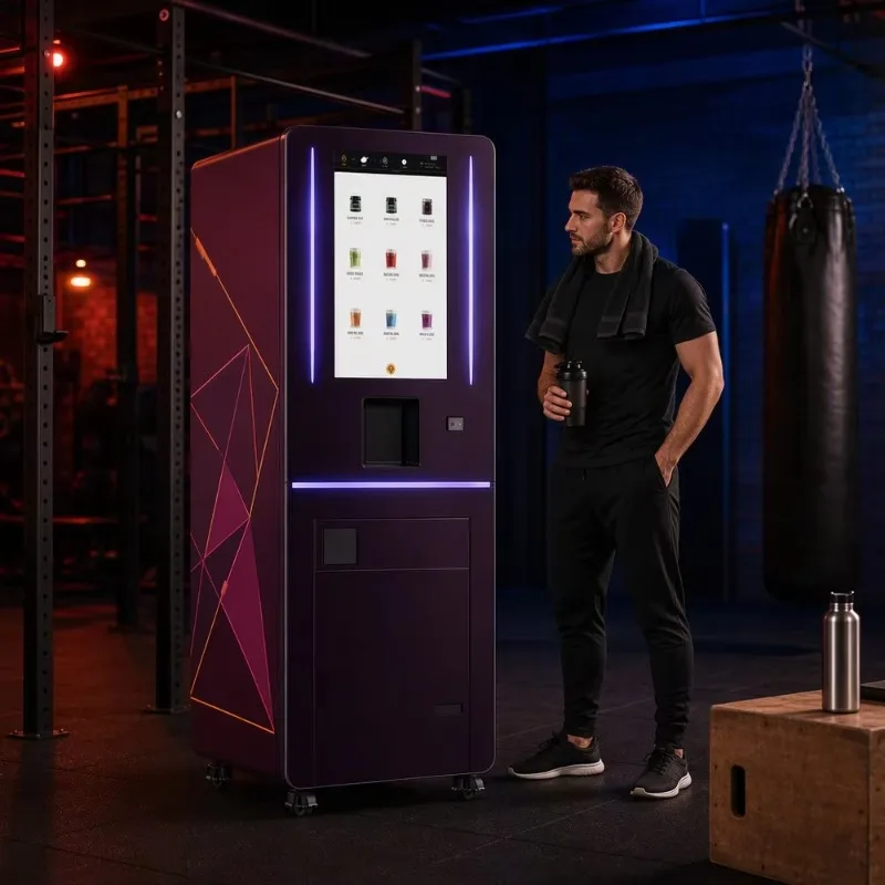 Fully Automatic Protein Powder Vending Machine with Multiple Payment Options for Gyms or Health Clubs and Wellness Centers