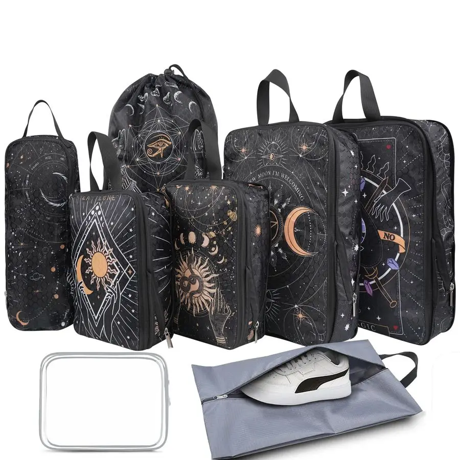 

Упаковочные кубики для компрессионной упаковки, дорожные чемоданы, водонепроницаемый органайзер для багажа, моющиеся сумки для хранения, набор для рюкзака для путешествий P