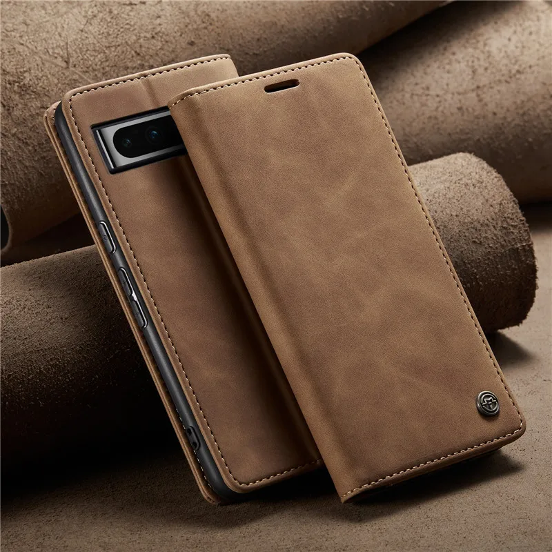 CaseMe High Quality Retro Magnetic Flip Leather Case for Google Pixel 9 Pro XL 7 6 Pro Wallet Card Cover Pixel 8A 7A Phone Coque