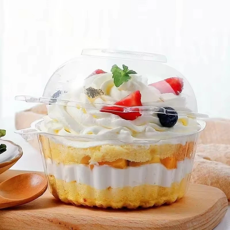 30/50PCS Disposable Cake Box Plastic Cat Head Cake Box Sandwich Donut Pastry Pancake Bakery Birthday Wedding Dessert Storage