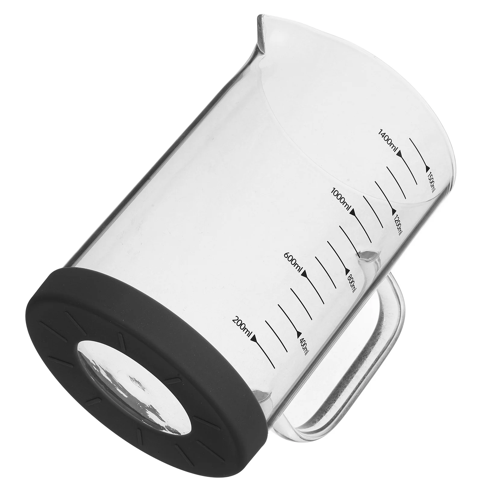 

Glass Measuring Cup 1500ml Milk Liquid Coffee Pitcher Clear Scale Lines Easy Pour Portable Measuring Cups Coffee Cup