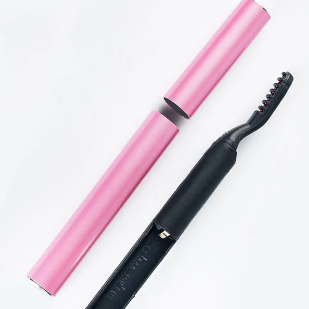 1Pcs Electric Eyelash Curler Pink Heating Perm Tool Fast Heating Portable Lash Curling Device Intelligent Temperature Control