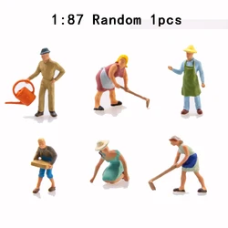 HO Scale 1:87 Miniature Farmer People Model For Making Farm Sand Table Scene Layout Materials Random Styles 1/2/3Pcs