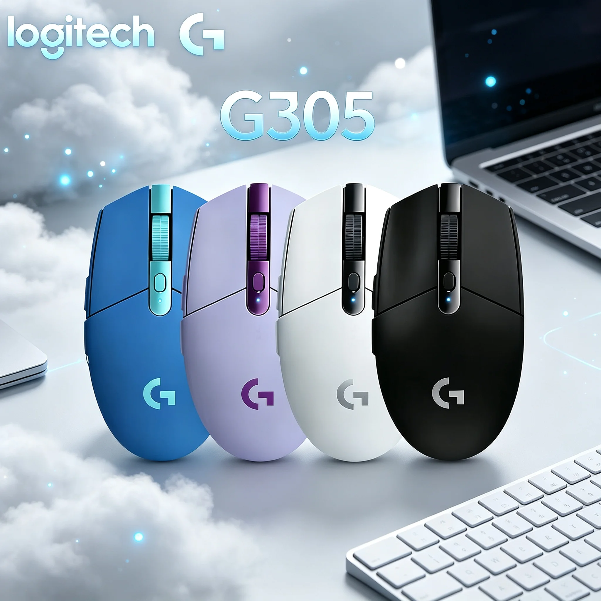 Logitech G305 2.4G Wireless Mice Light Compact Structure Multiple Optional Colors Lag‑Free Input Gaming Mouse For PC Laptop Game