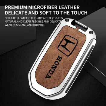 適用於本田思域、雅閣、鋒範、奧德賽、CR-V、XR-V、HR-V、繽智、翡翠、爵士、克萊斯勒的真皮汽車鑰匙套,附鑰匙圈配件 8 最佳銷售 2007年本田思域的配件 - №6