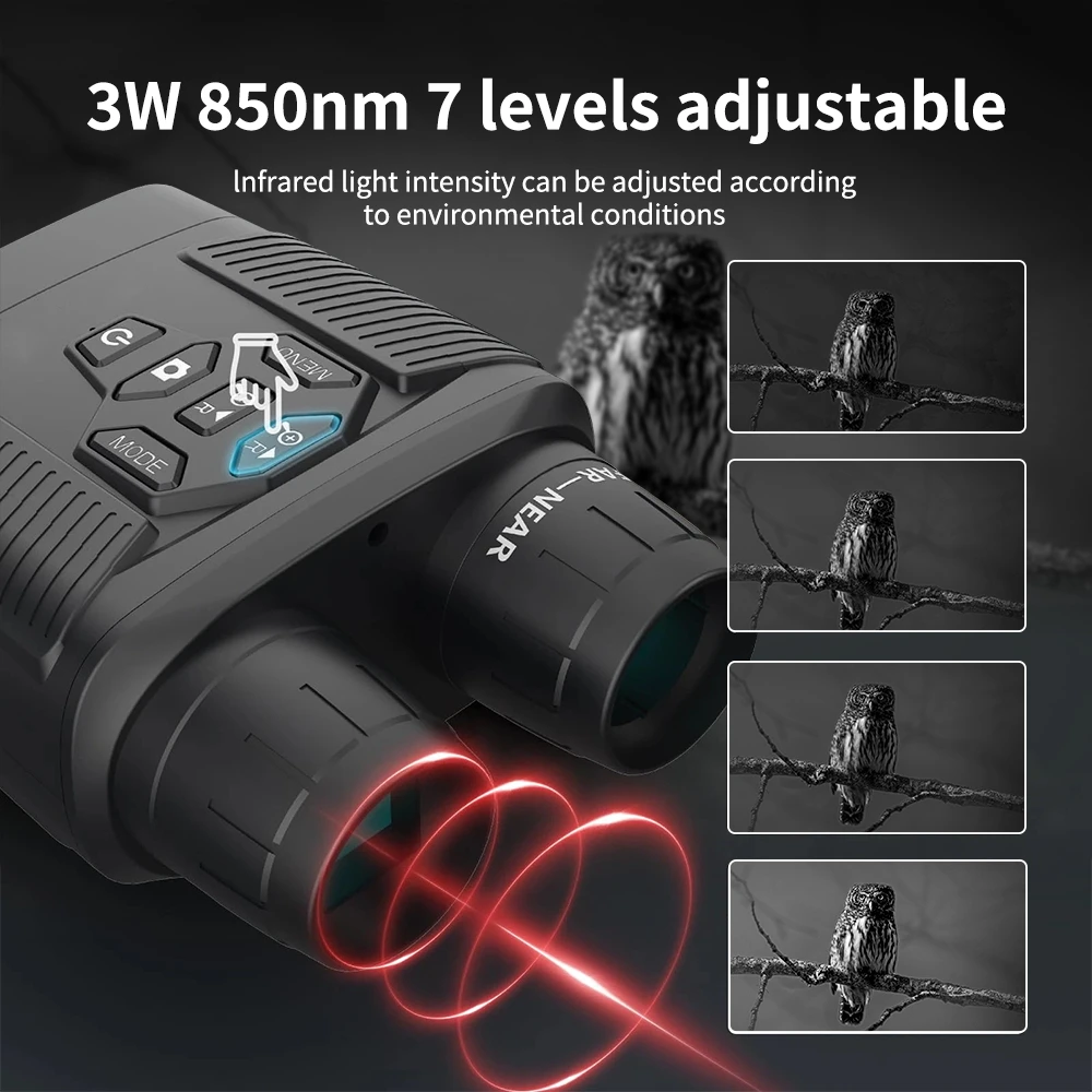 2.5K Night Vision Goggles, Rechargeable Night Vision Binoculars with 3